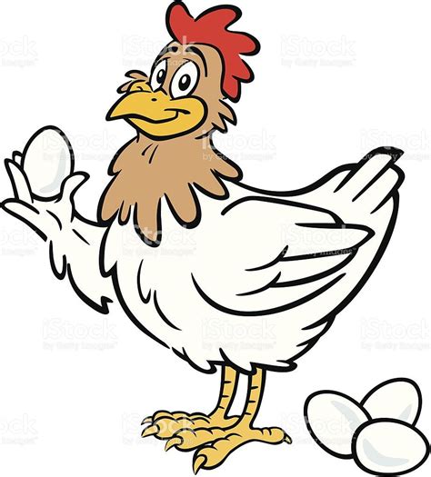 Great Illustration Of A Chicken Holding An Egg Perfect For A Farm Or Chicken Clip Art