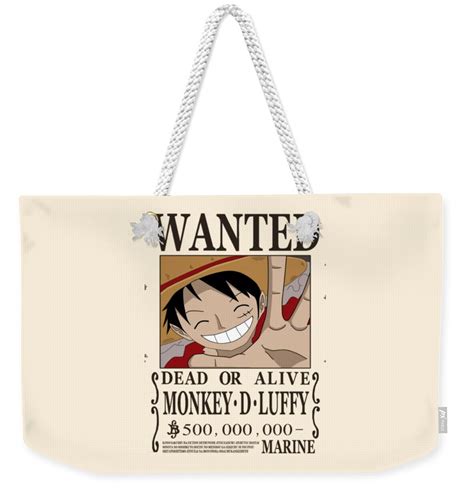 Bounty Luffy Wanted One Piece Weekender Tote Bag For Sale By Aditya Sena