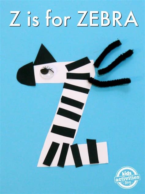 Letter Z Craft Z Is For Zebra Preschool Craft