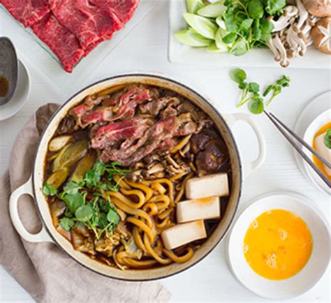 Sukiyaki Nabe Hot Pot With Udon Noodles Recipe Japan Centre