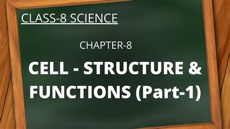 Ncert Class Science Chapter Cell Structure Functions Part Youtube