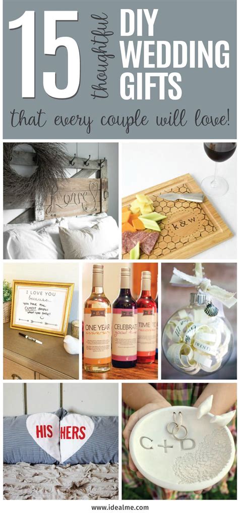 15 Thoughtful DIY Wedding Gifts that Every Couple Will Love - Ideal Me