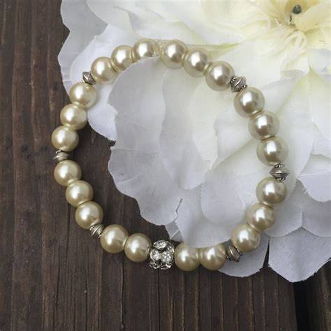Items Similar To Vintage Style Pearl Bracelet On Etsy