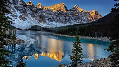 1920x1080 Montañas Paisajes Canadá Alberta Lagos Moraine Lago Fondo De