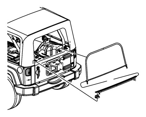 Jeep Wrangler Bar Tailgate 55395757ac Factory Chrysler Parts