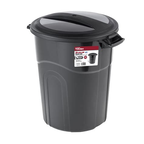 Hyper Tough 20 Gallon Injection Molded Trash Can Black Ti0057