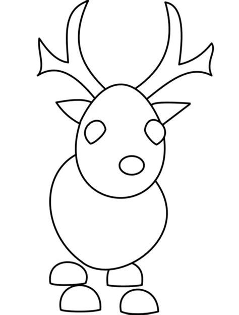 The Reindeer From Christmas Event In Adopt Me Coloring Page Free