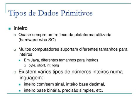 PPT Tipos De Dados PowerPoint Presentation Free Download ID