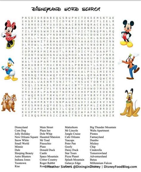 Heres A Free Printable Disneyland Word Search For Some At Home Fun