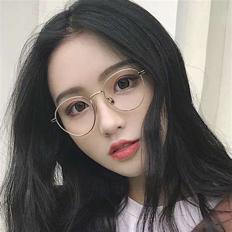 Ins Wind Glasses Frame Female Big Face Is Thin Korean Version Of The Tide Retro Makeup Myopia