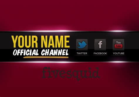 Freelance Youtube Banner Services Online Fivesquid