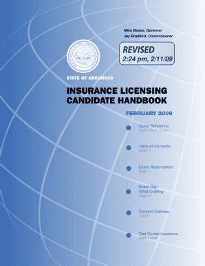 Maybe you would like to learn more about one of these? Arkansas Insurance Licensing Candidate Handbook - Fill Online, Printable, Fillable, Blank ...