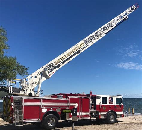 Bay Village Fire Department Revels In New Ladder Truck Working On