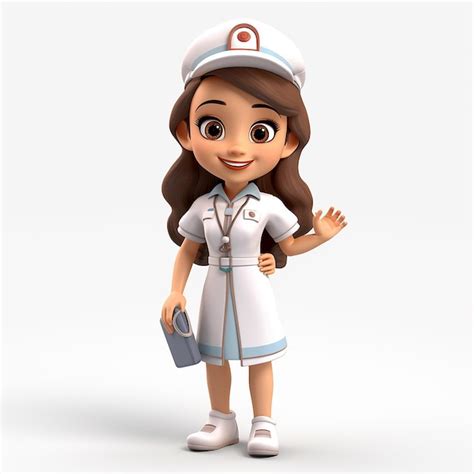 premium ai image 3d cartoon nurse