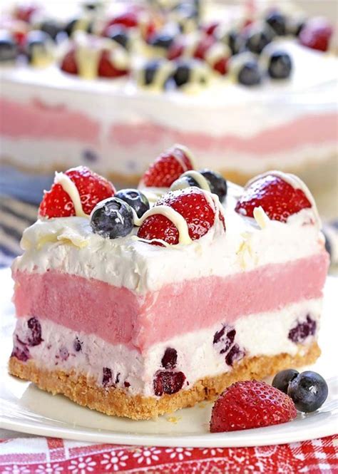 No Bake Summer Berry Delight Cakescottage