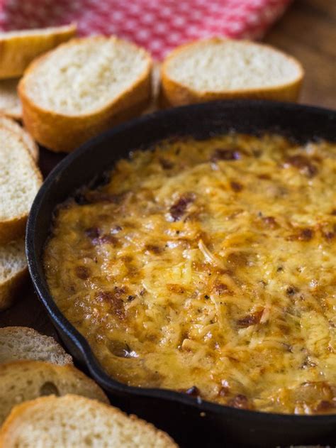 Baked Caramelized Onion And Bacon Dip Recipe Bacon Dip Carmelized