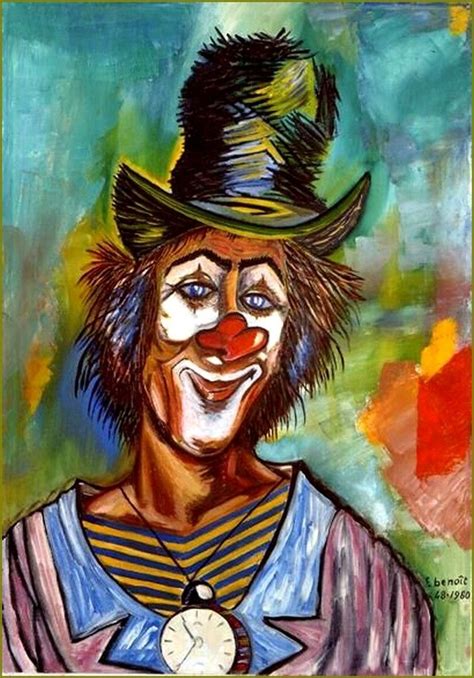 Clowns En Peinture François Benoit Balades Comtoises Dessin Clown