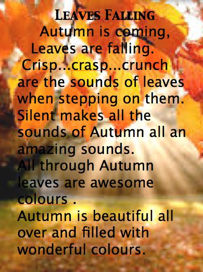 Pin By Sandee Dusbiber On Autumn Autumn Poems Kids Poems Poetry For