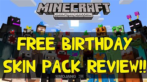 Minecraft Xbox 360 Free Birthday Skin Pack Review Free