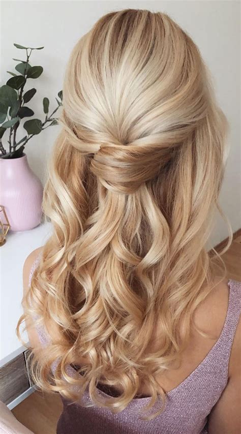 35 best prom hairstyles for 2022 simple blonde half up i take you wedding readings wedding