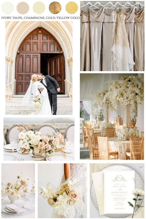 Champagne Cream And Gold Wedding Color Palette Gold Wedding Colour