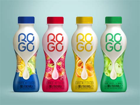 Mixed Fruit Flavour Milk Drink Brand And Packaging Design Rogo World