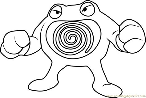 Poliwag Pokemon Coloring Page Sketch Coloring Page