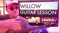 How To Play Lipstick guitar Willow // easy guitar tutorial beginner ...