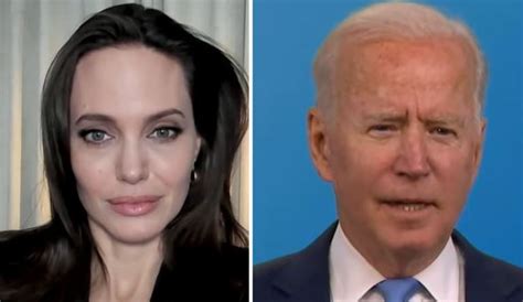 Angelina Jolie Says Shes Ashamed Of Joe Biden Immediately Breaks