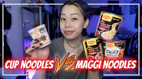 Instant Noodle Taste Test Cup Noodles Vs Maggi Noodles 🍜 Youtube