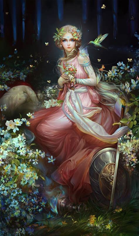 Fantasy Girl Flower Fairy Dress Beautiful Wallpaper 1440x2441