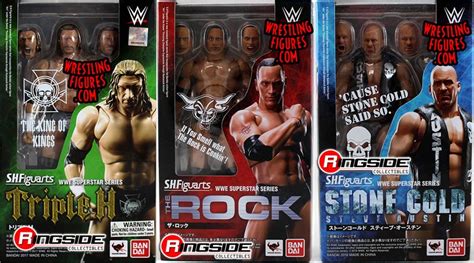 Package Deal Triple H Hhh The Rock And Stone Cold Steve Austin Wwe S H Figuarts Wwe Toy
