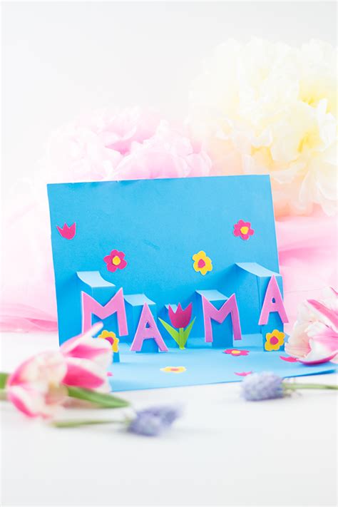 Ich bin begeistert von dieser karte, die ist einfach zauberhaft. Pop-Up Muttertagskarte basteln: schnell und einfach — Mama Kreativ