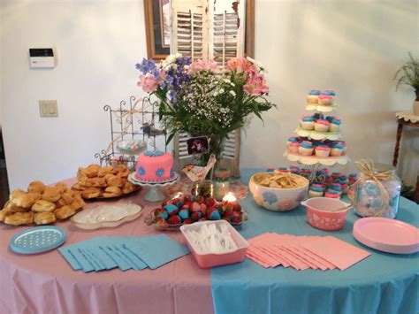 But if you do that, you're looking at an overload of sweets. My gender reveal food table | gender reveal | Pinterest