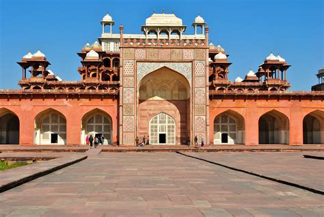 Tomb Of Akbar 1605 13 Sikandra Agra Uttar Pradesh Indien India