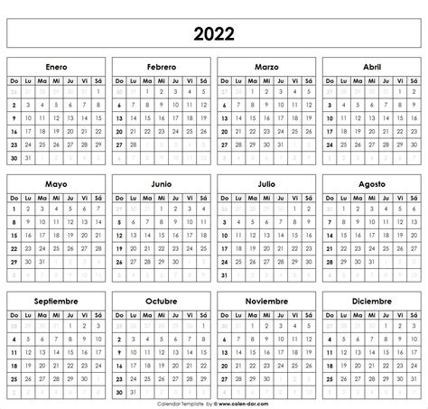 Calendario 2022 Para Imprimir Blanco Y Negro Zona De Informaci N Aria Art