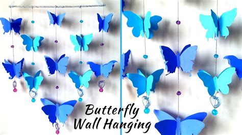 Diy Paper Butterfly Wall Hanging Butterfly Wall Decor For Room