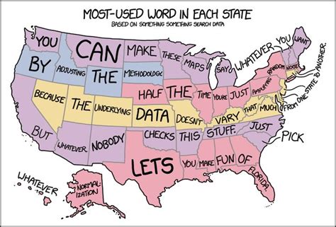 Most Used Word In Each Us States With Images Word Map Words