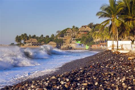 El Tunco Beach In Salvador Stock Photo Image Of Sand 108802446