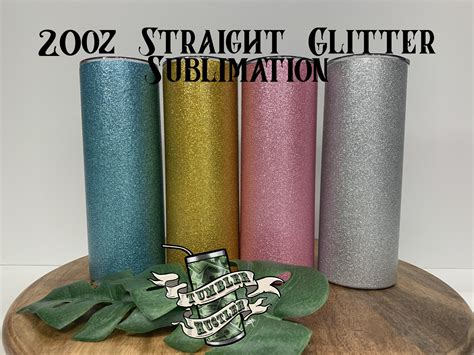 Ready To Ship Glitter Sublimation 20oz Straight Tumblers All Colors