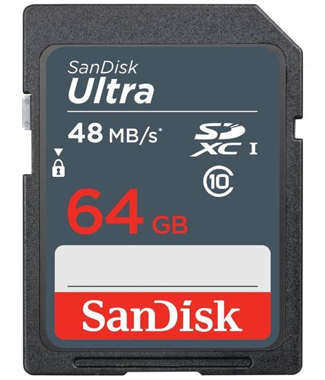 Our data storage experts bought and tested the top 10 memory cards available today. SanDisk Ultra 64 GB 48Mb/s Class 10 Camera Memory Card Price in India- Buy SanDisk Ultra 64 GB ...