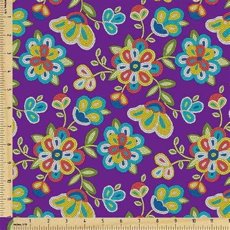 Native Kokum Flower Cotton Fabric Bolt Purple 2901 Canadian
