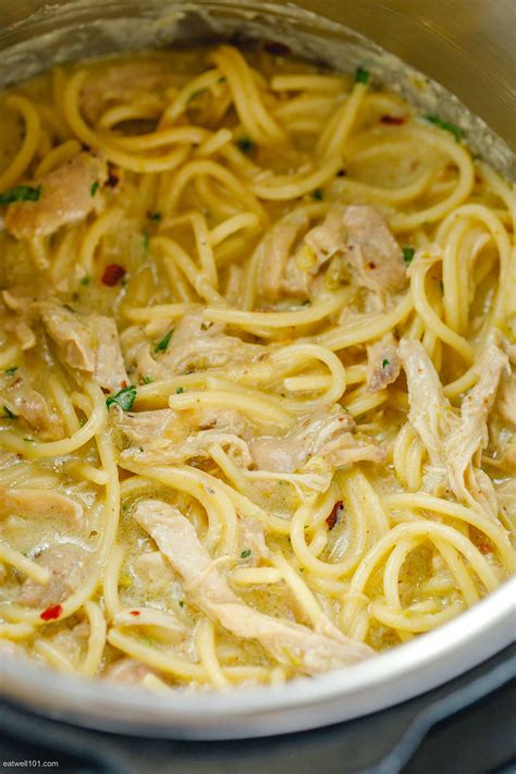 Toss noodles with butter and parsley. Instant Pot Creamy Chicken Noodle Recipe - Instant Pot Chicken Pasta Recipe — Eatwell101