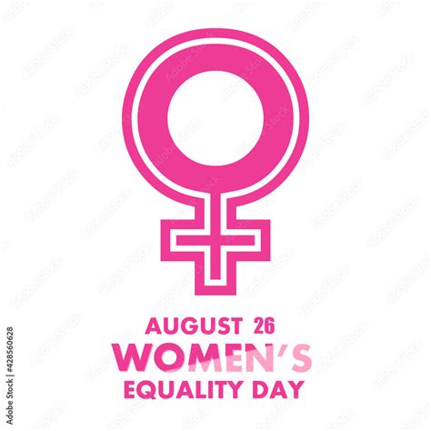 Feminine Gender Sign For 26 August Womens Equality Day Vector Art Illustration Stock Vector