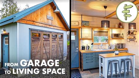 Garage Converted Into Amazing Modern Living Space Tiny Home Tour Youtube