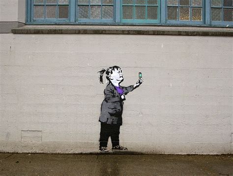 Street Art Stencils Show Social Media Culture Through Graffiti Street