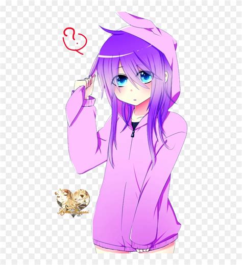 Anime Girl Wearing Hoodie And Mask