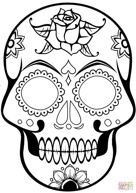 Color in this picture of a skull and others with our library of online coloring pages. Dia De Los Muertos Skulls Coloring Pages at GetColorings ...