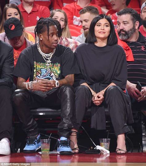Kylie Jenner And Travis Scott Take In Houston Rockets Playoff Game