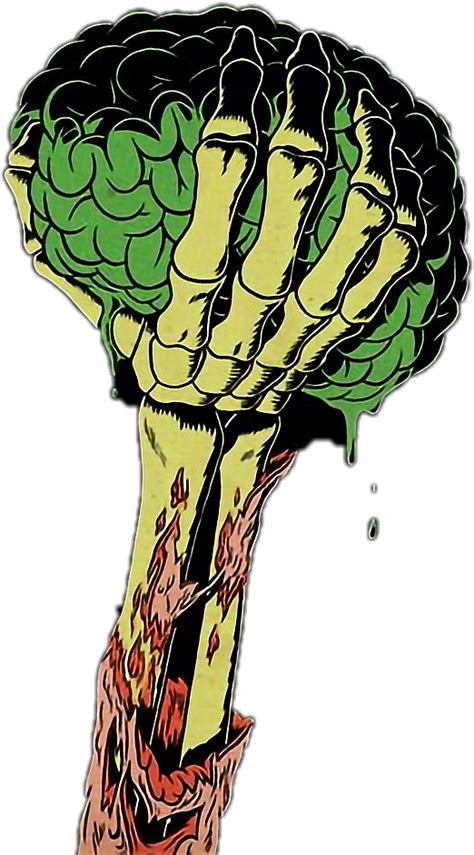 Brain Gore Zombie Dead Arm Sticker By Swampqueenx